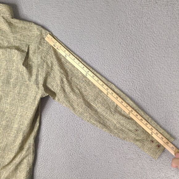 Tommy Bahama Shirt Mens Medium Green Striped Floral Long Sleeve Button Down‎ - Picture 16 of 16